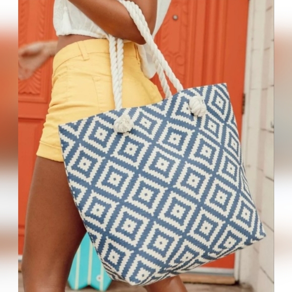 Summer & Rose Rope Handle Tote Bag - Picture 2 of 12